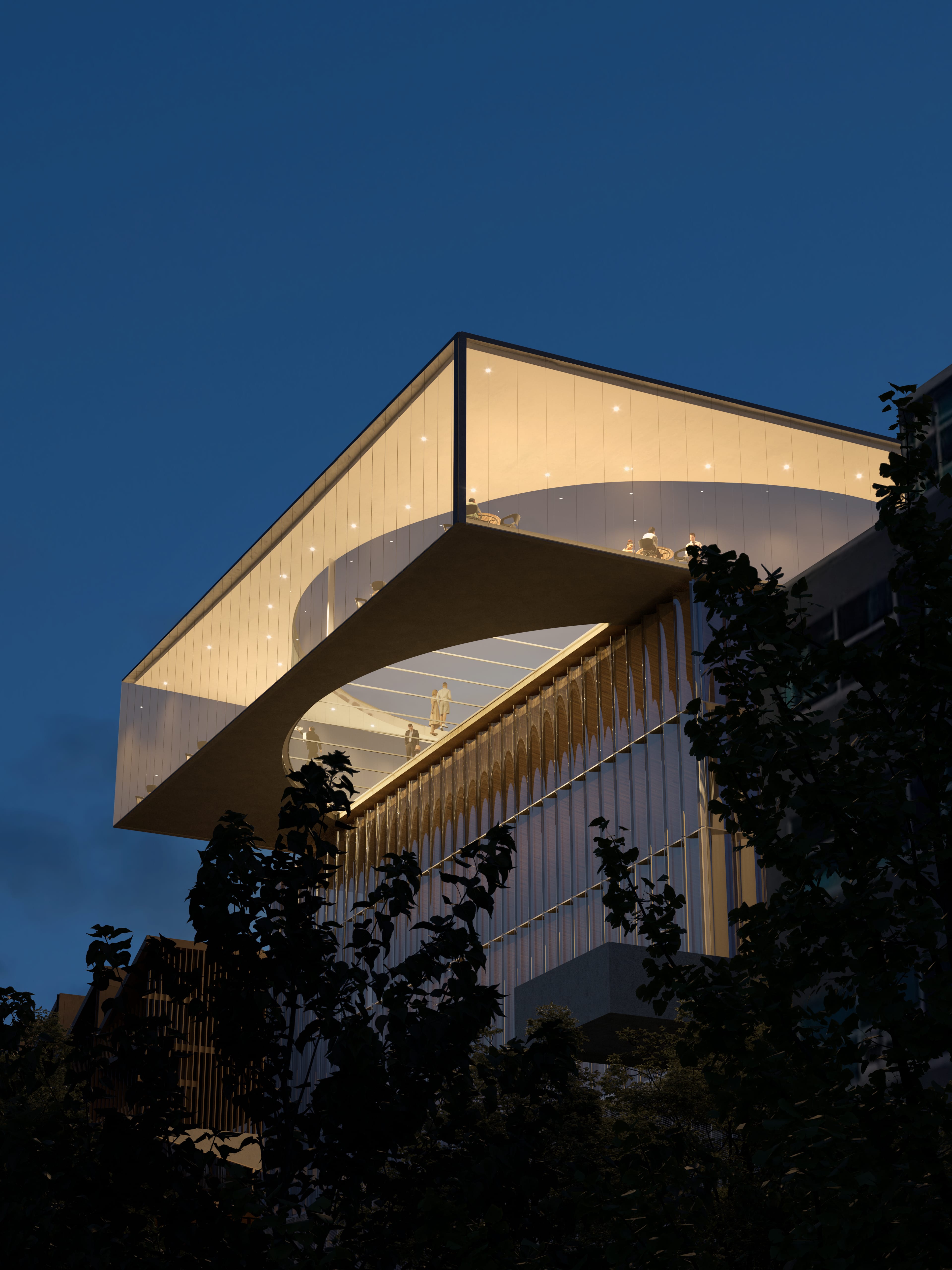 The panoramic restaurant from Cloud Architektai's competition-winning design